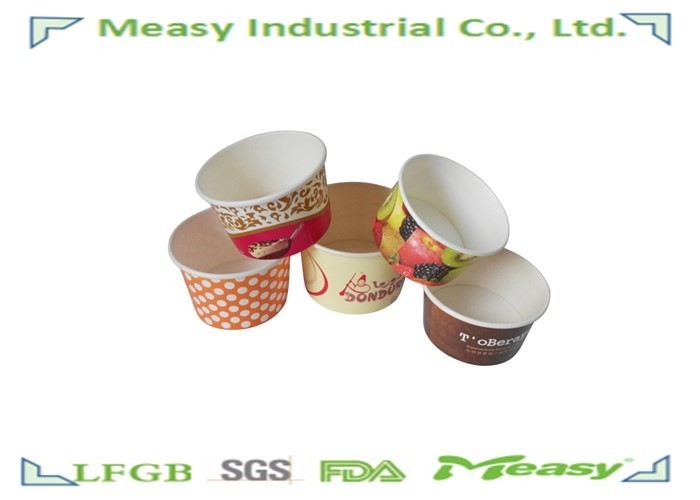 2oz  / 4oz  / 6oz Ice Cream Paper Cups With Personalized Logo Flexo Printing supplier