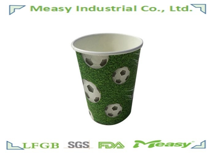 7.5OZ Disposable Paper Cup For Hot Drinking With Soccer Printed supplier