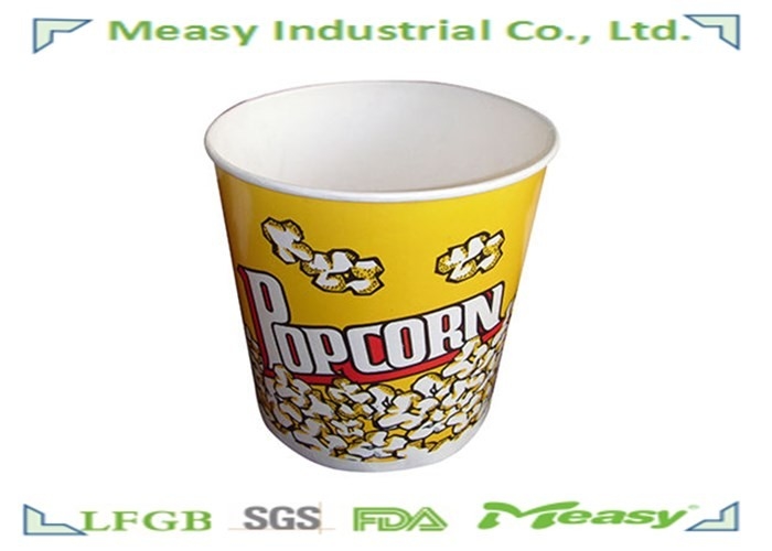 130OZ paper cup Popcorn Buckets Disposable Double PE Lined Greaseproof supplier