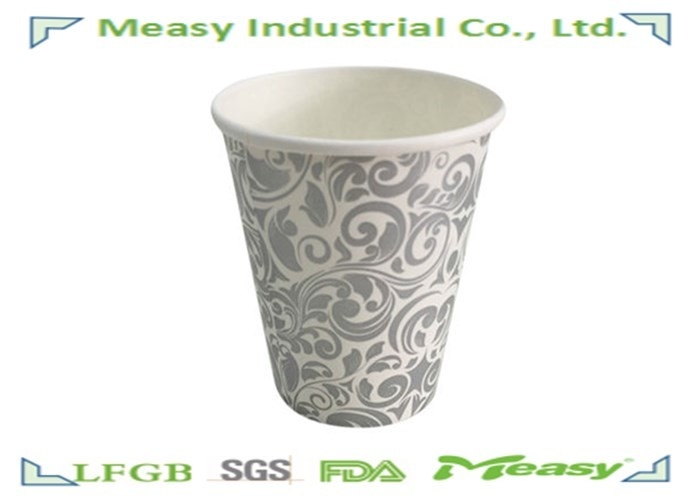 Silver 7.5oz Disposable Coated Paper Cups For Hot Water Drinking supplier