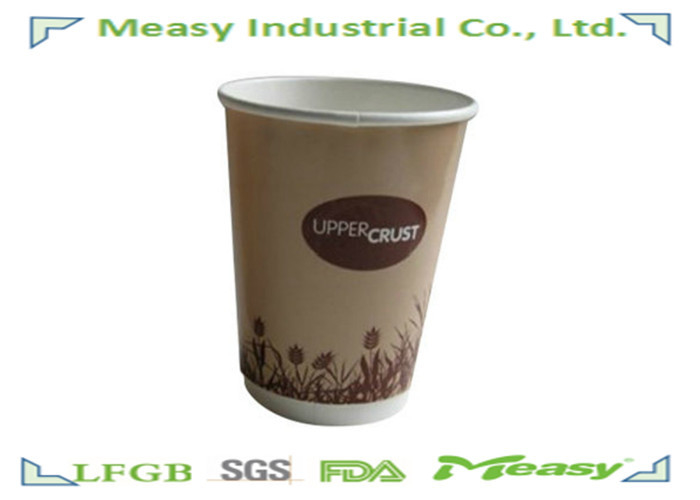 Heat Insulated Double Wall Paper Cups Capacity 410ml , Takeaway Coffee Cup supplier
