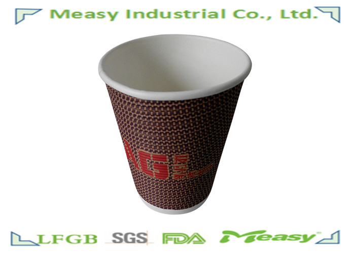 10 Ounce 370ml Insulated Paper Cups for Tea or Coffee , Insulated Drinking Cups supplier