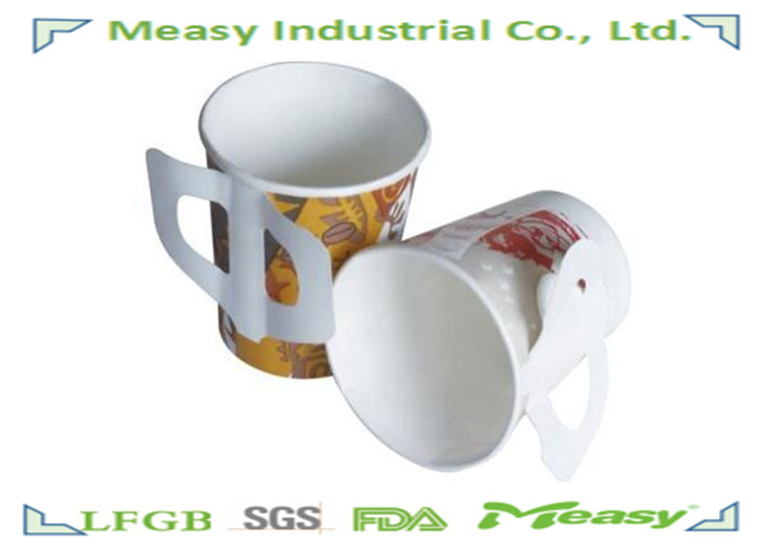 Handle Disposable Paper Cups 76*53*90 mm OEM / ODM Service supplier