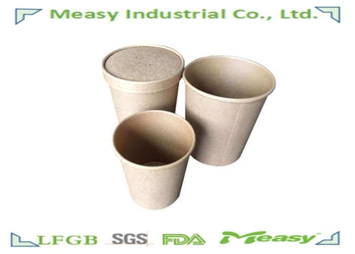 32oz Large Kraft Sturdy Paper Soup Cups With Kraft Paper Lids supplier