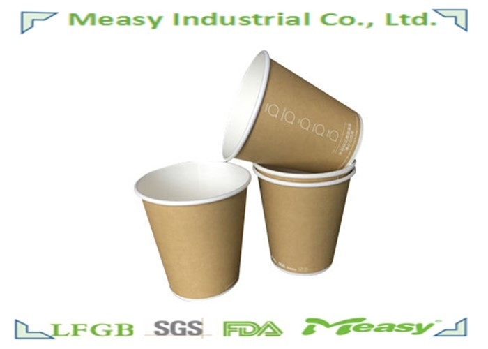 10 Ounce Kraft Color Single Wall Paper Cups 300 CC Takeaway supplier