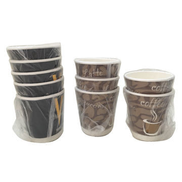 Individual Wrapped Disposable Double Wall Paper Cups With Logo Printed supplier