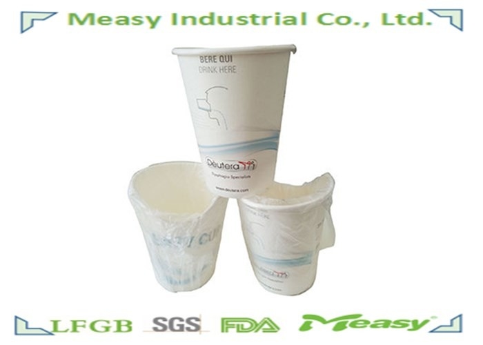 U shape white paper cups for hot drinks , beverages takeaway coffee cups supplier