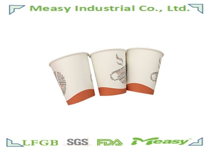 Flexo Graphic Printing Single Wall Coffee Paper Cups / Disposable Paper Hot Cups supplier