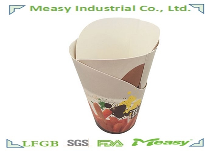 Oilproof French Fries Disposable Paper Bowl In Restaurant , KFC , McDonalds supplier