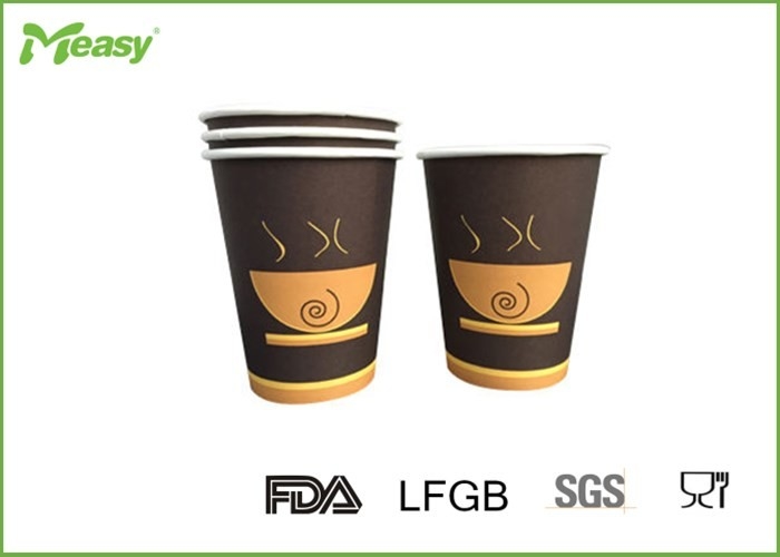 Disposable Food Grade Coffee Paper Cups For Hot / Cold Beverage Drink  , 12 Oz supplier