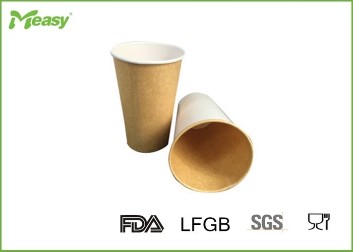 16oz Original Color Insulated Disposable Coffee Cups With Lids , Water Based Printing supplier