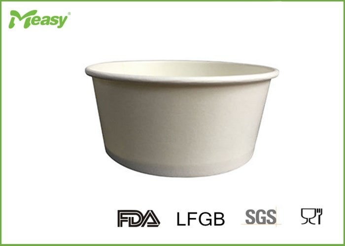 White Blank  colorful eco friendly disposable bowls For Food / Snack / Hot Soup And Ice Cream supplier