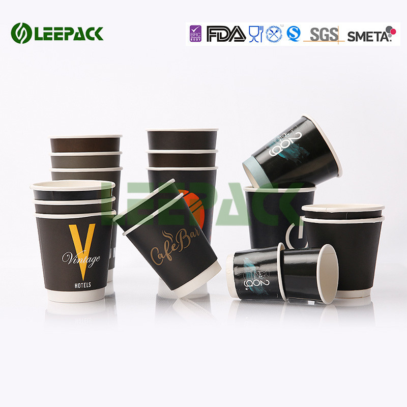 Personalized Disposable Paper Cups , Single Wall / Double Wall Ripple Coffee Cup supplier