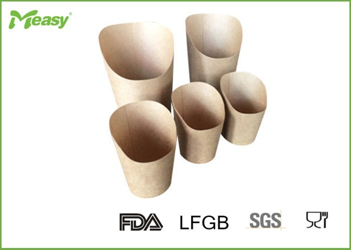 32oz / 12oz Printed Kraft Paper Cups , Food grade corrugated paper coffee cups