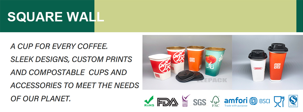 Square Single Wall Paper Cup-Leepack